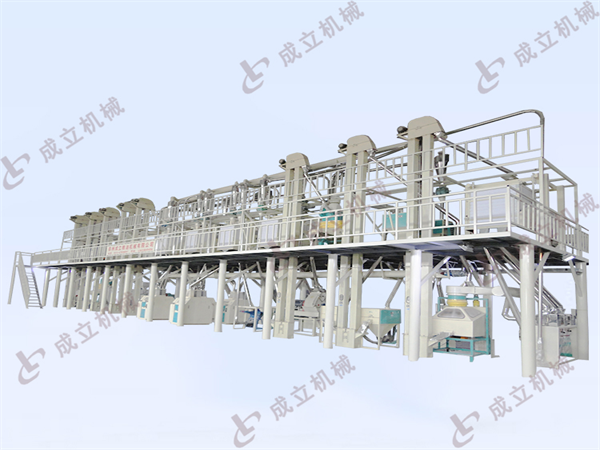 自動(dòng)化日產(chǎn)50噸面粉加工設(shè)備生產(chǎn)線(xiàn)加工的效果